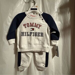 Tommy Hilfiger Little Boy's 2-Piece Logo Hoodie & Joggers Set Size 12 Months